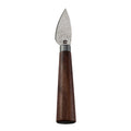 Damascus Steel Pointed Cheese Knife with Walnut Wood Handle