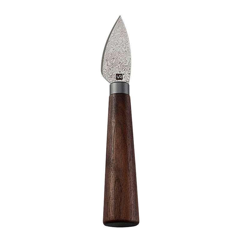 6-Piece Damascus Steel Cheese Knife Set with Walnut Wood Handles