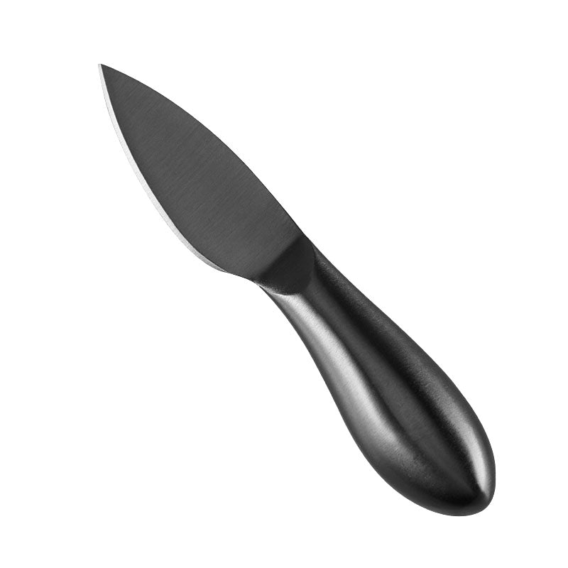 Full-Tang Parmesan Cheese Knife, Black Stainless Steel, Teardrop Handle