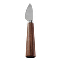 Pointed Hard Cheese Knife with Brushed Stainless Steel Blade & Walnut Tapered Handle