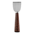 Cheese Cleaver with Brushed Stainless Steel Blade & Walnut Tapered Handle