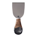 Titanium Cheese Cleaver with Burl Wood & Black Resin Handle