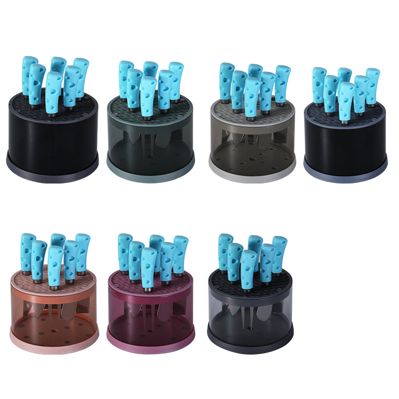 6-Piece Cheese Knife Set with Rotating Stand