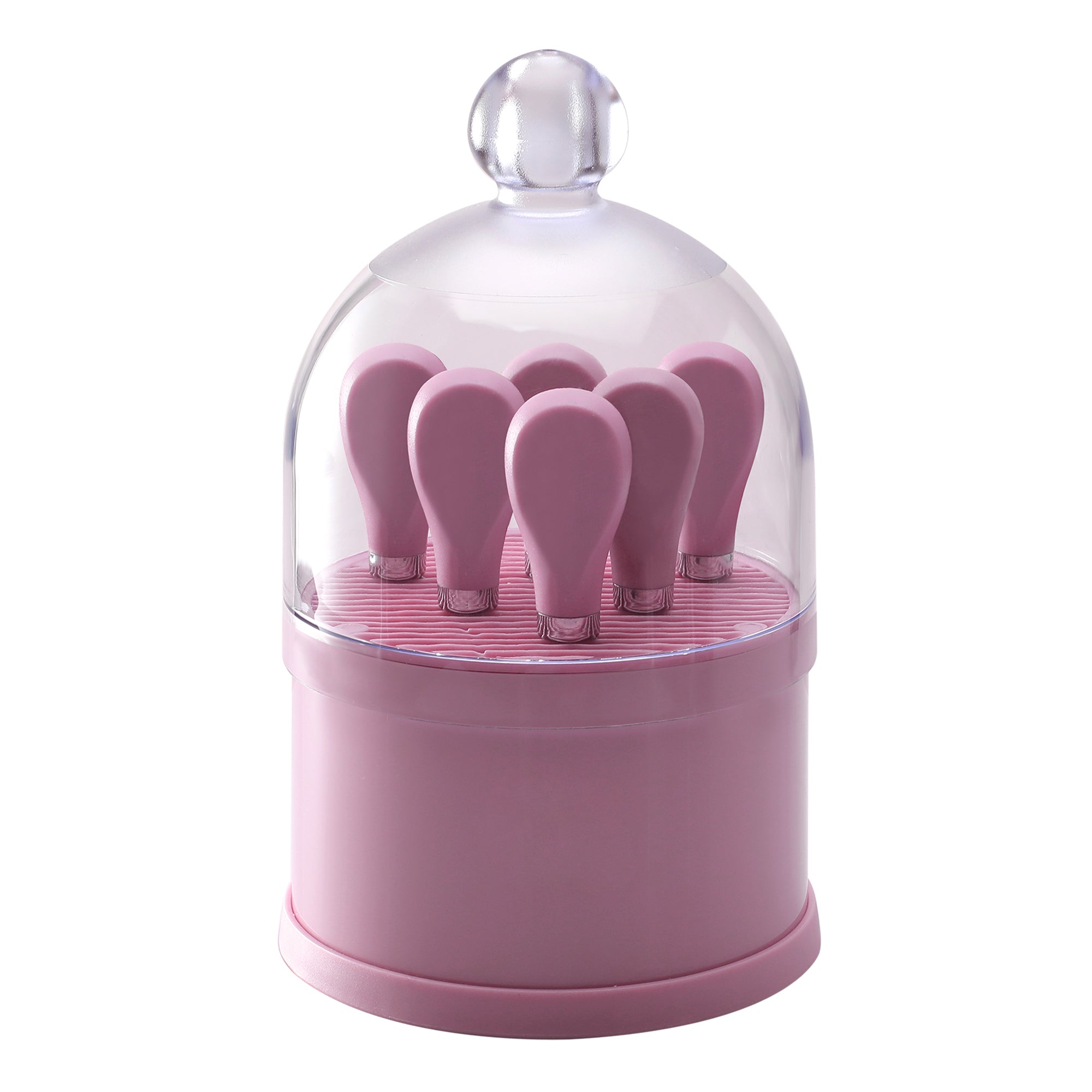 6-Piece Cheese Knife Set with Dome Stand