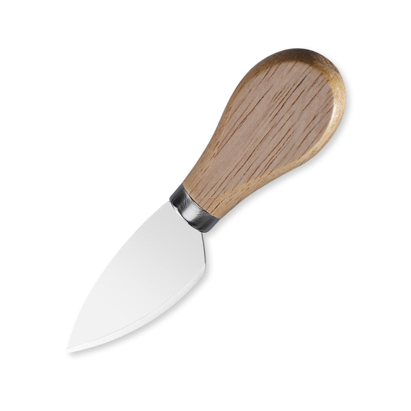 Pointed Hard Cheese Knife with Rubberwood Handle