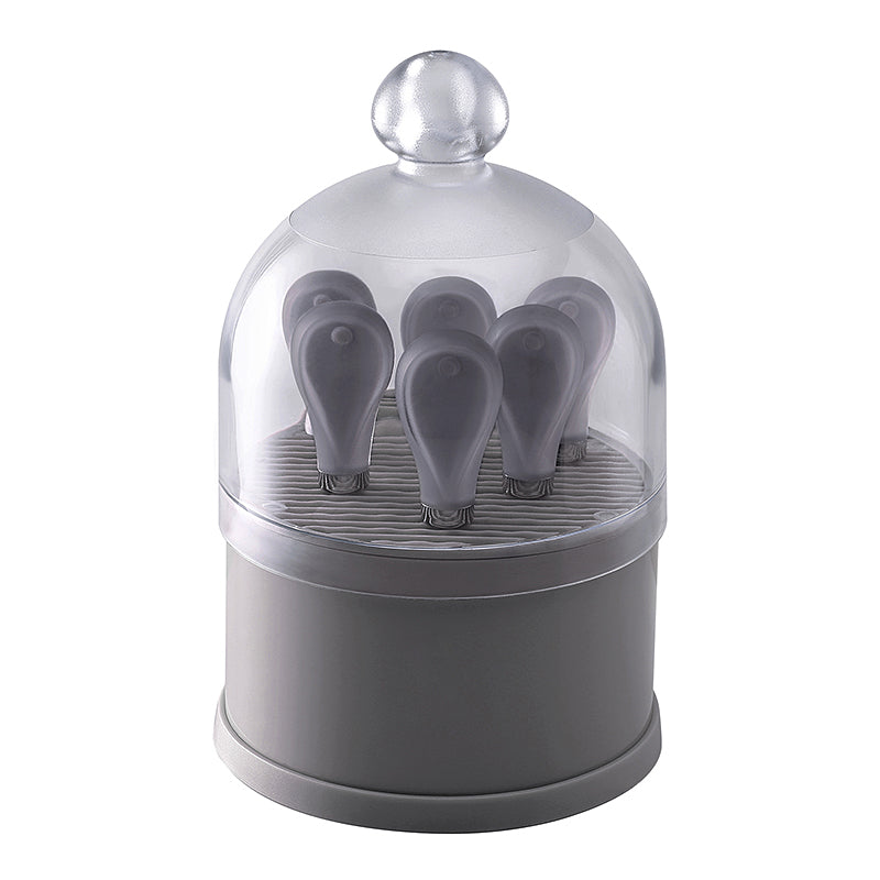 6-Piece Cheese Knife Set with Dome Stand & Clear Cover