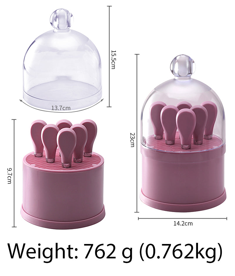 6-Piece Cheese Knife Set with Dome Stand