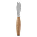 Multi-Hole Serrated Soft Cheese Knife with Hanging Hole, Brushed Stainless Steel & Rubberwood Handle