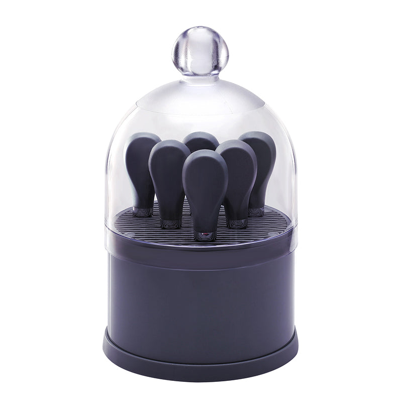 6-Piece Cheese Knife Set with Dome Stand
