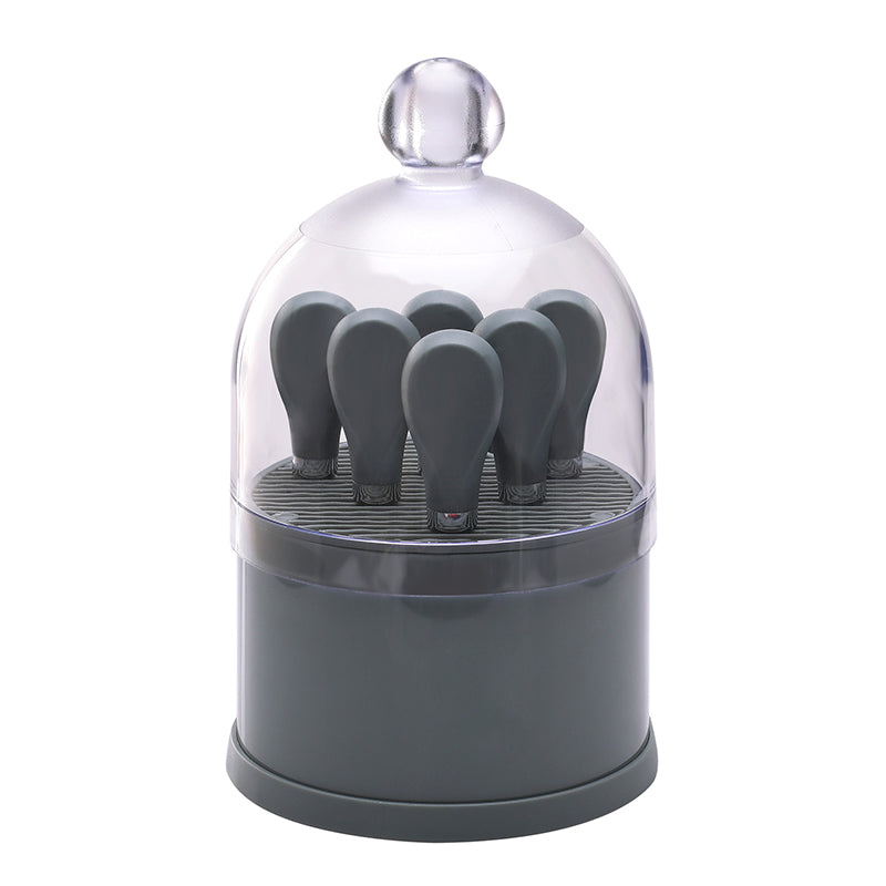 6-Piece Cheese Knife Set with Dome Stand