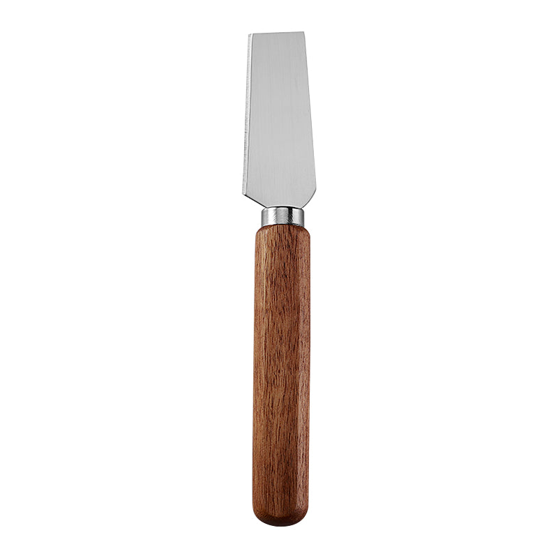 Wide Hard Cheese Knife with Stainless Steel Blade & Acacia Flat Handle