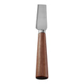 Wide Hard Cheese Knife with Brushed Stainless Steel Blade & Walnut Tapered Handle