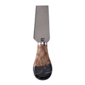 Titanium All-Purpose Cheese Knife with Burl Wood & Black Resin Handle