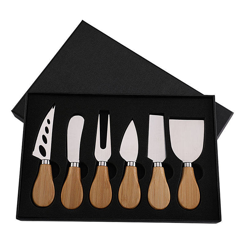 Bamboo Handle Cheese Knife Set, 6-Piece