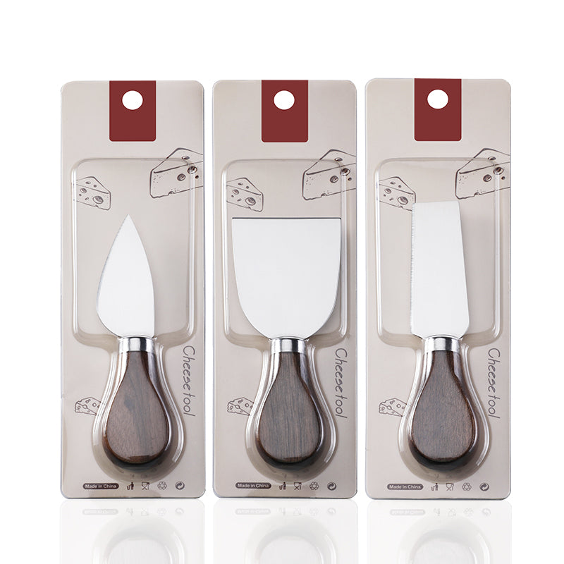6-Piece Cheese Knife Set with Walnut Wood Handles