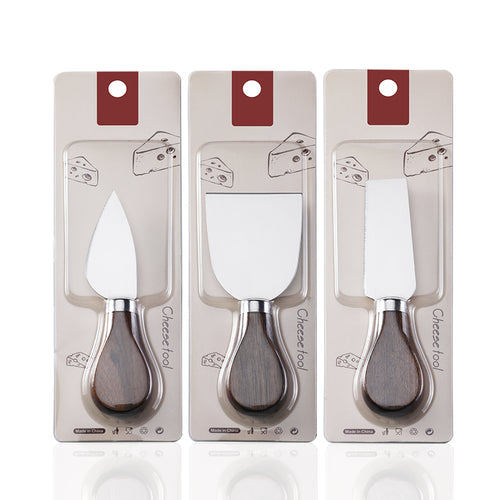 6-Piece Cheese Knife Set with Walnut Wood Handles