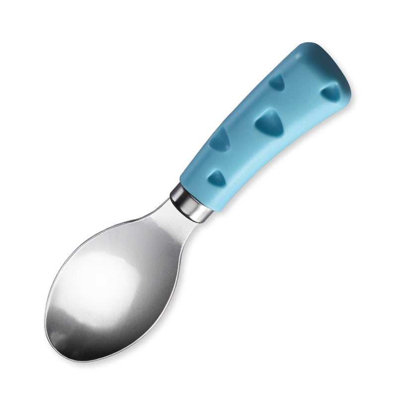 Cheese Spoon with Heart-Cutout Blue PP Handle