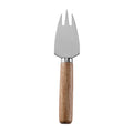 Three-Prong Cheese Fork with Stainless Steel Tines & Round Rubberwood Handle