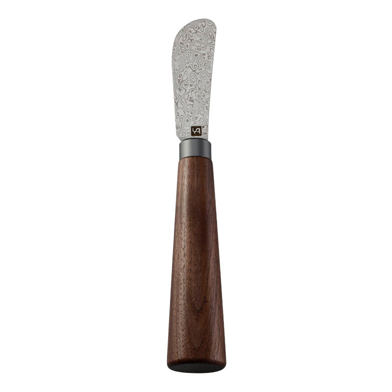 6-Piece Damascus Steel Cheese Knife Set with Walnut Wood Handles