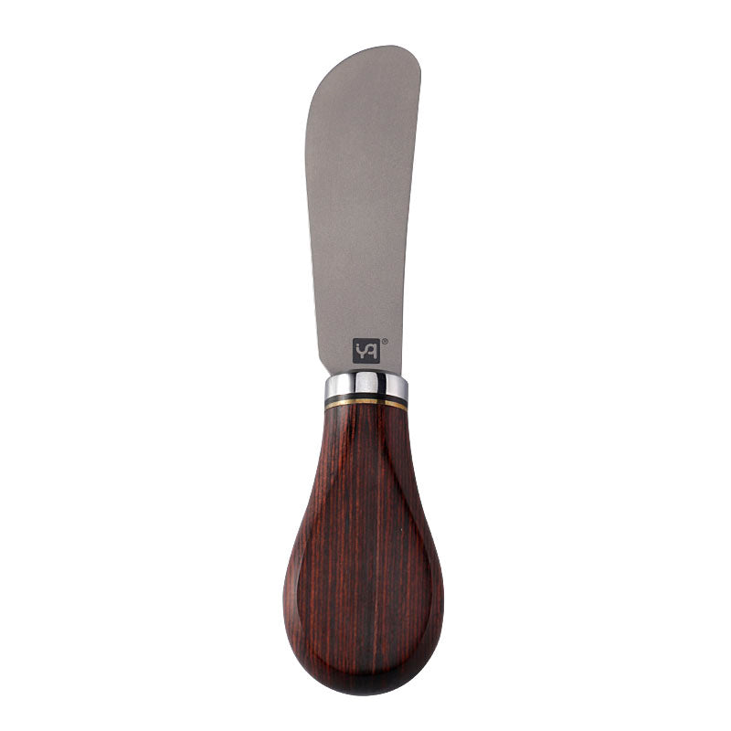 Titanium Butter Knife & Cheese Spreader with Rainbow Colorwood Handle