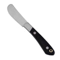 Round-Tip Cheese Spreader with Stainless Steel Blade & Black Pakkawood Handle