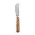 Angled-Blade Cheese Spreader with Stainless Steel Blade & Round Rubberwood Handle
