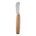 Curved Cheese Spreader with Brushed Stainless Steel Blade & Rubberwood Handle