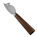 Mouse-Shaped Soft Cheese Knife with Hanging Hole, Stainless Steel & Walnut Tapered Handle