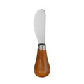 Round-Tip Cheese Spreader with Acacia Wood Bulb Handle