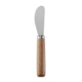 Round-Tip Cheese Spreader with Stainless Steel Blade & Round Rubberwood Handle