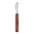 Curved Cheese Spreader with Angled Stainless Steel Blade & Acacia Flat Handle