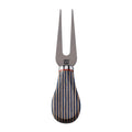 Titanium Cheese Fork with Blue Colorwood Handle