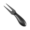 Full-Tang Two-Prong Cheese Fork, Black Stainless Steel, Teardrop Handle