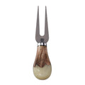 Titanium Cheese Fork with Burl Wood & Resin Handle