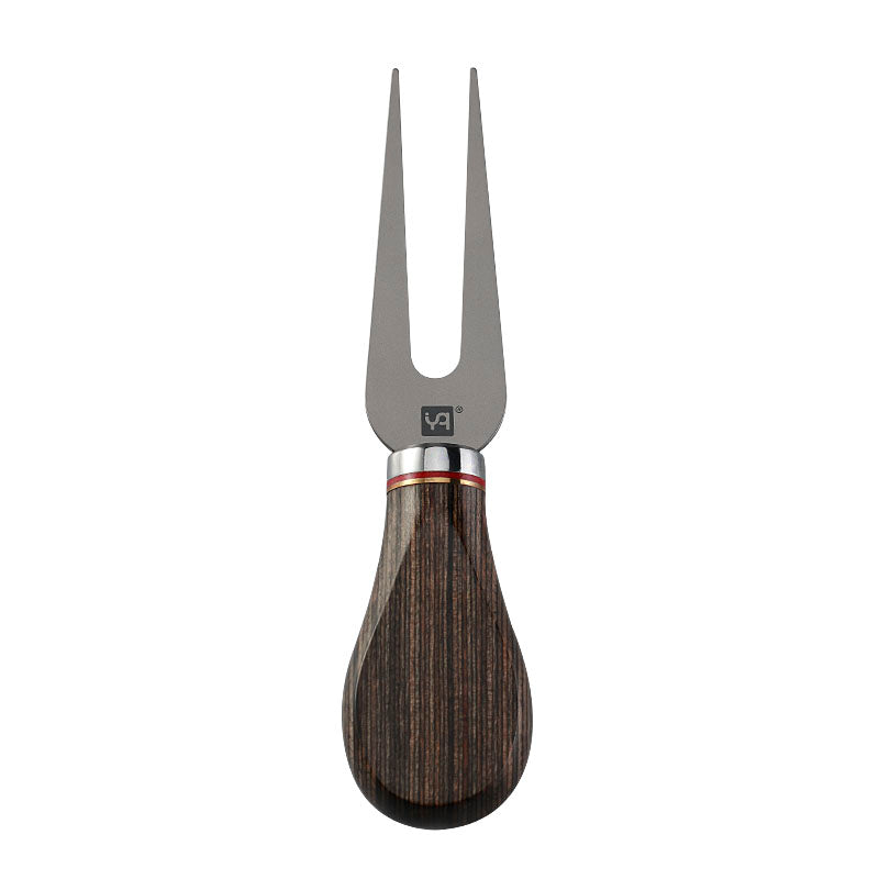 Titanium Cheese Fork with Colorwood Handle