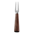 Two-Prong Cheese Fork with Brushed Stainless Steel Tines & Walnut Tapered Handle
