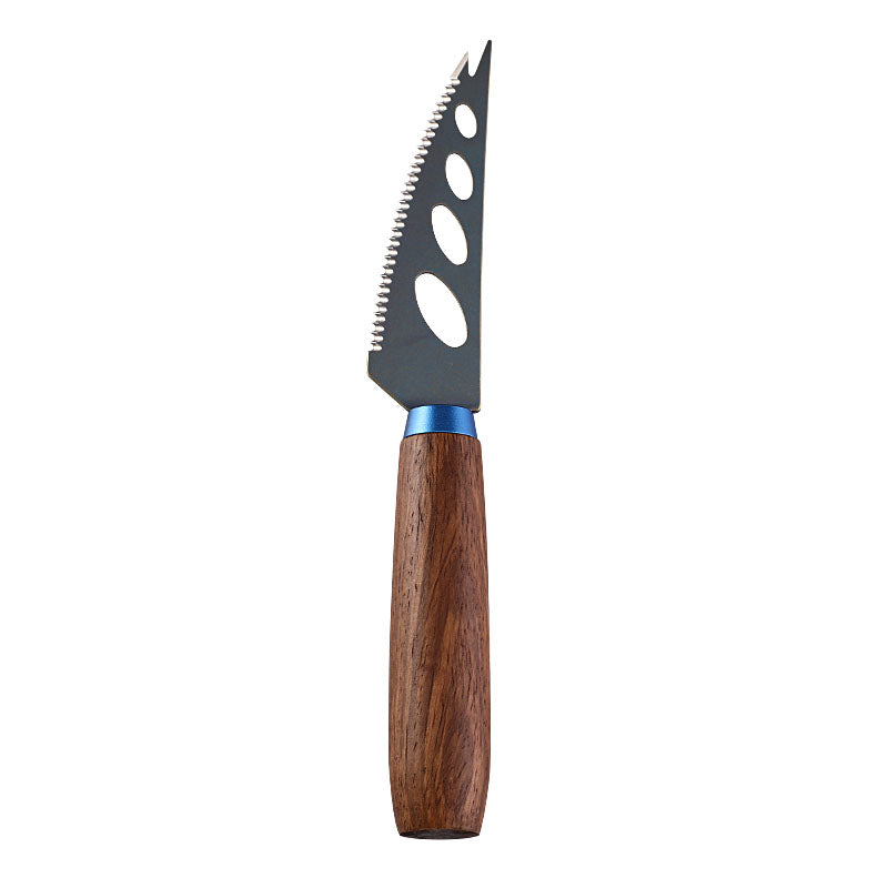 Titanium Alloy Hollow Cheese Knife with Rosewood Handle