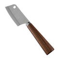 Square-Blade Cheese Cleaver with Hanging Hole, Stainless Steel & Walnut Tapered Handle