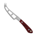 Three-Hole Serrated Soft Cheese Knife with Fork Tip, Stainless Steel & Pakkawood Handle