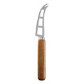 Three-Slot Serrated Soft Cheese Knife with Fork Tip, Stainless Steel & Acacia Flat Handle