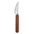 Three-Hole Serrated Soft Cheese Knife with Fork Tip, Stainless Steel & Acacia Flat Handle