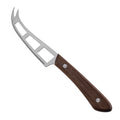 Three-Hole Serrated Soft Cheese Knife with Fork Tip, Stainless Steel & Walnut Handle