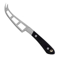 Two-Hole Serrated Soft Cheese Knife with Fork Tip, Stainless Steel & Black Pakkawood Handle