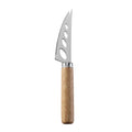 Three-Hole Serrated Soft Cheese Knife with Stainless Steel Blade & Round Rubberwood Handle