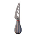Titanium Soft Cheese Knife with Blue Colorwood Handle